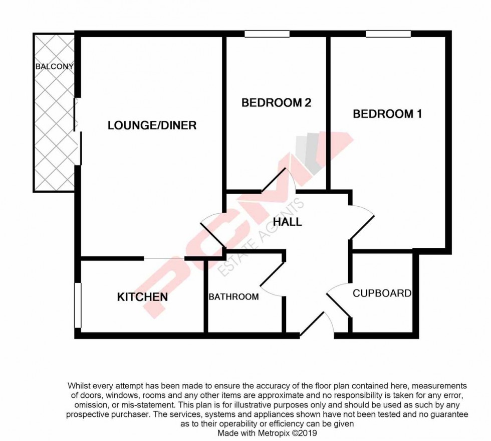 Floorplan for Kenrith Court, St. Helens Crescent, Hastings