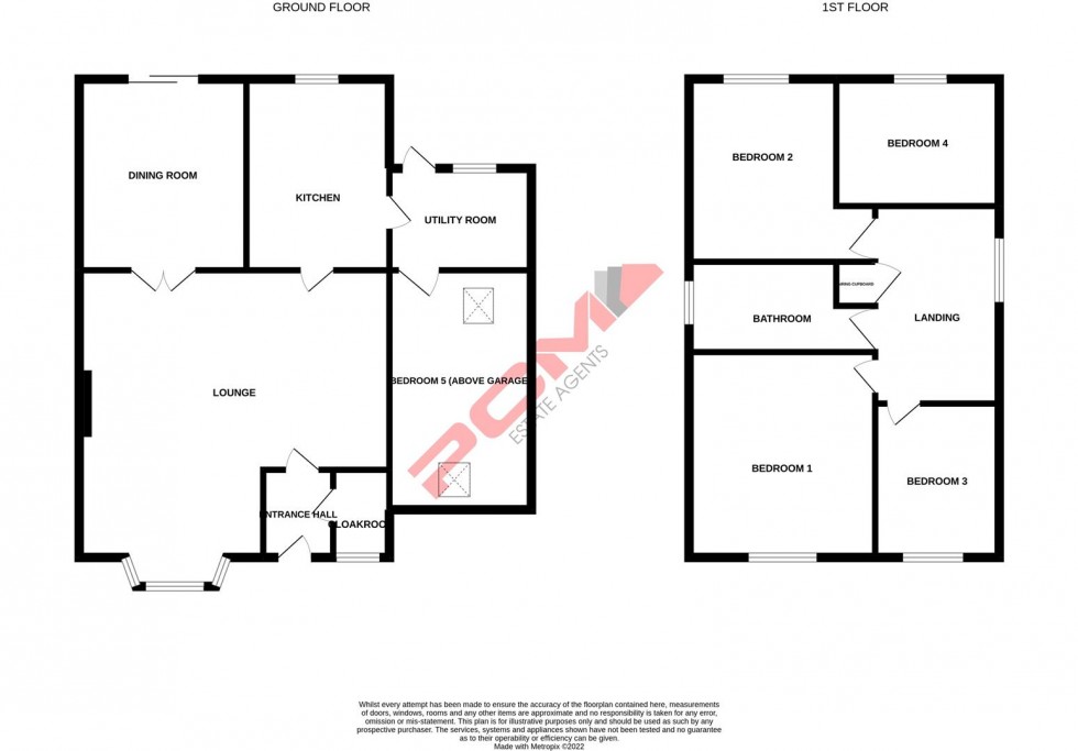 Floorplan for Hoover Close, St. Leonards-On-Sea