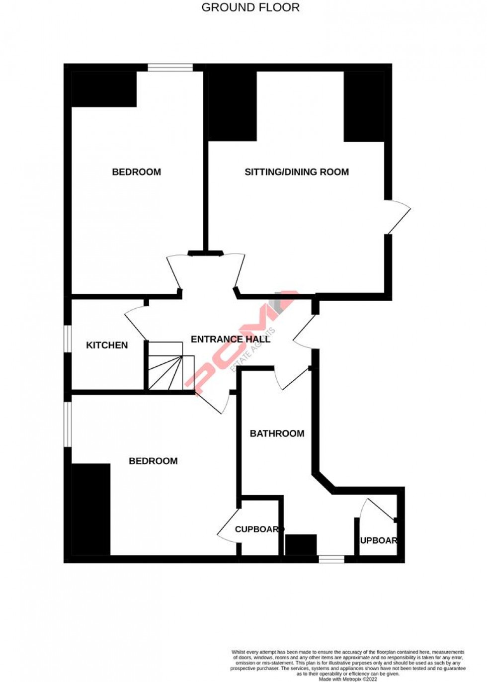 Floorplan for Cornwallis Gardens, Hastings