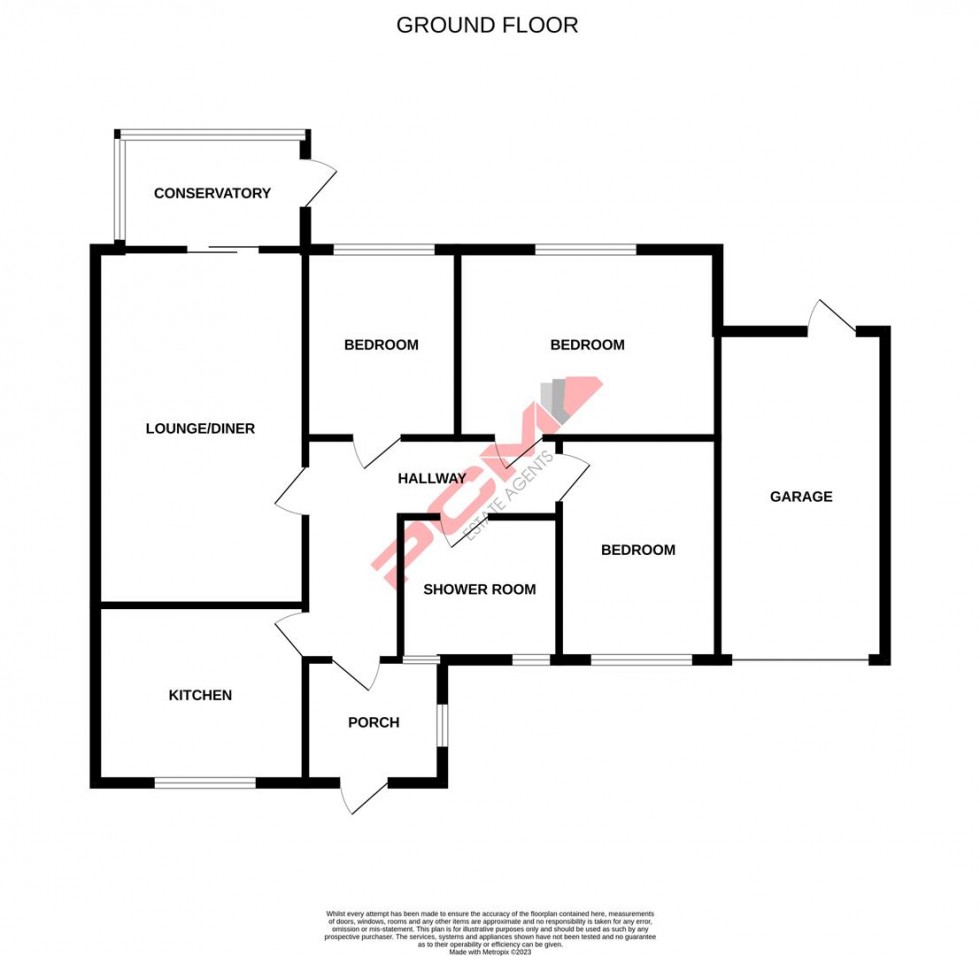 Floorplan for Brading Close, Hastings