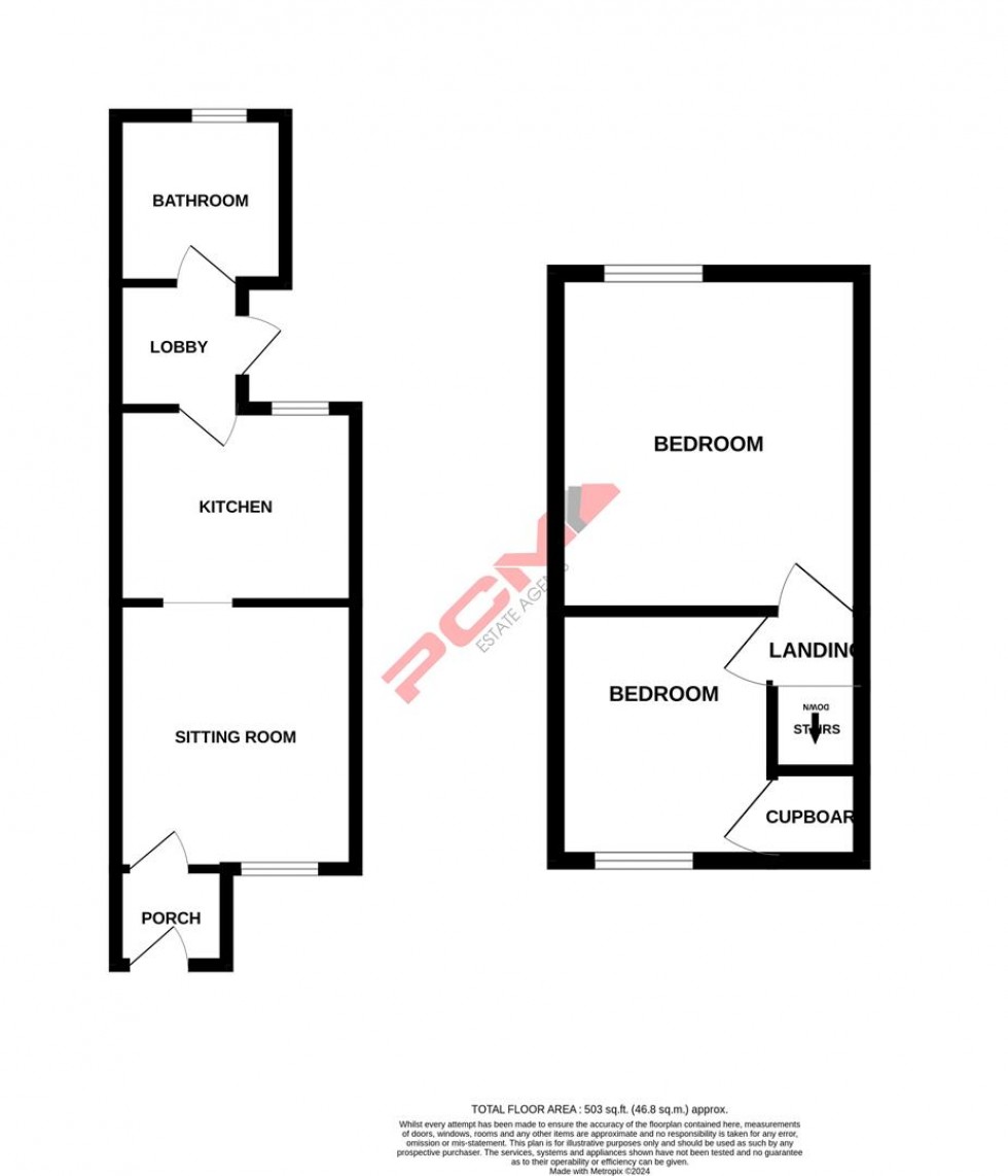 Floorplan for Fairlight Road, Hastings