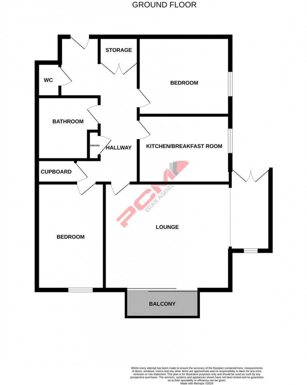 Floorplan for Royal Court, St. Helens Road, Hastings