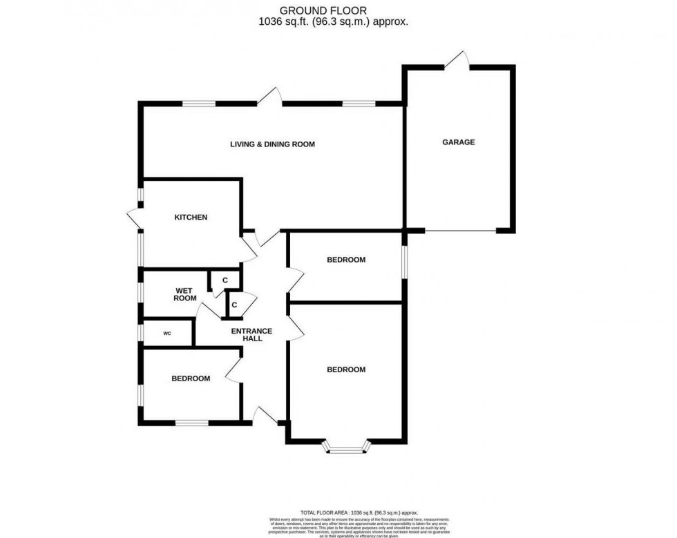 Floorplan for Ironlatch Avenue, St. Leonards-On-Sea