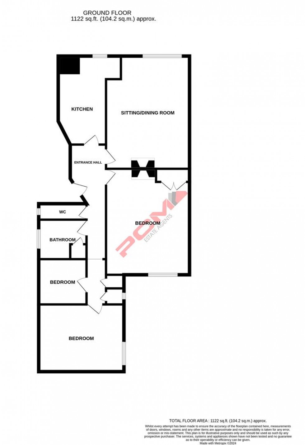 Floorplan for Grosvenor Crescent, St. Leonards-On-Sea