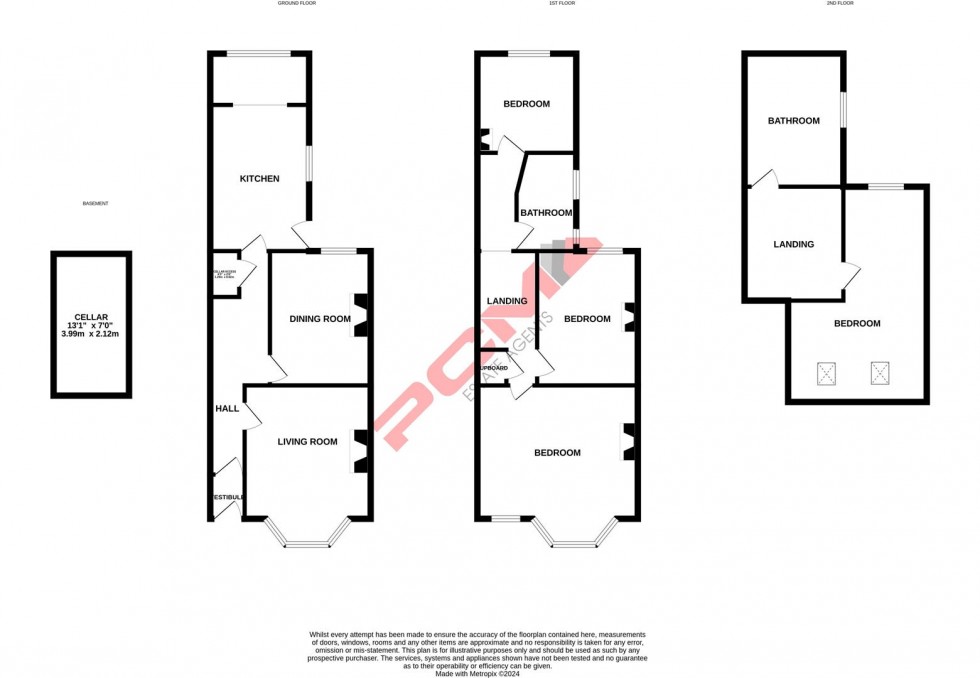 Floorplan for Downs Road, Hastings