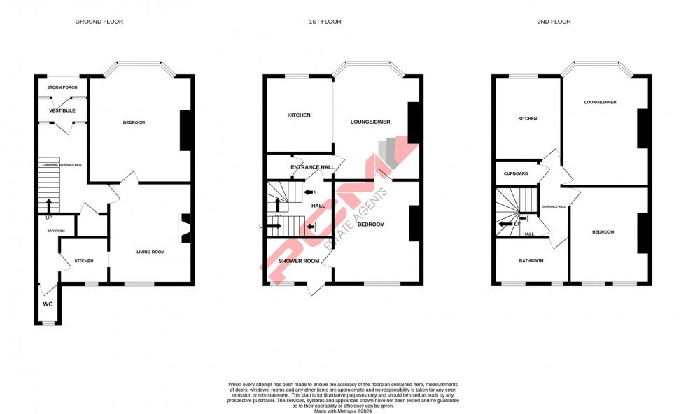 Floorplan for Milward Crescent, Hastings