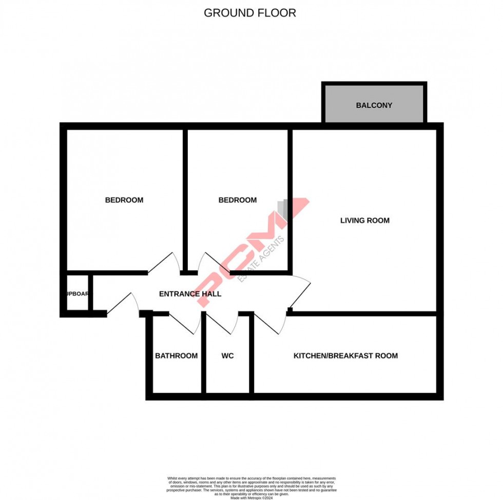 Floorplan for The Cloisters, St. Johns Road, St. Leonards-On-Sea