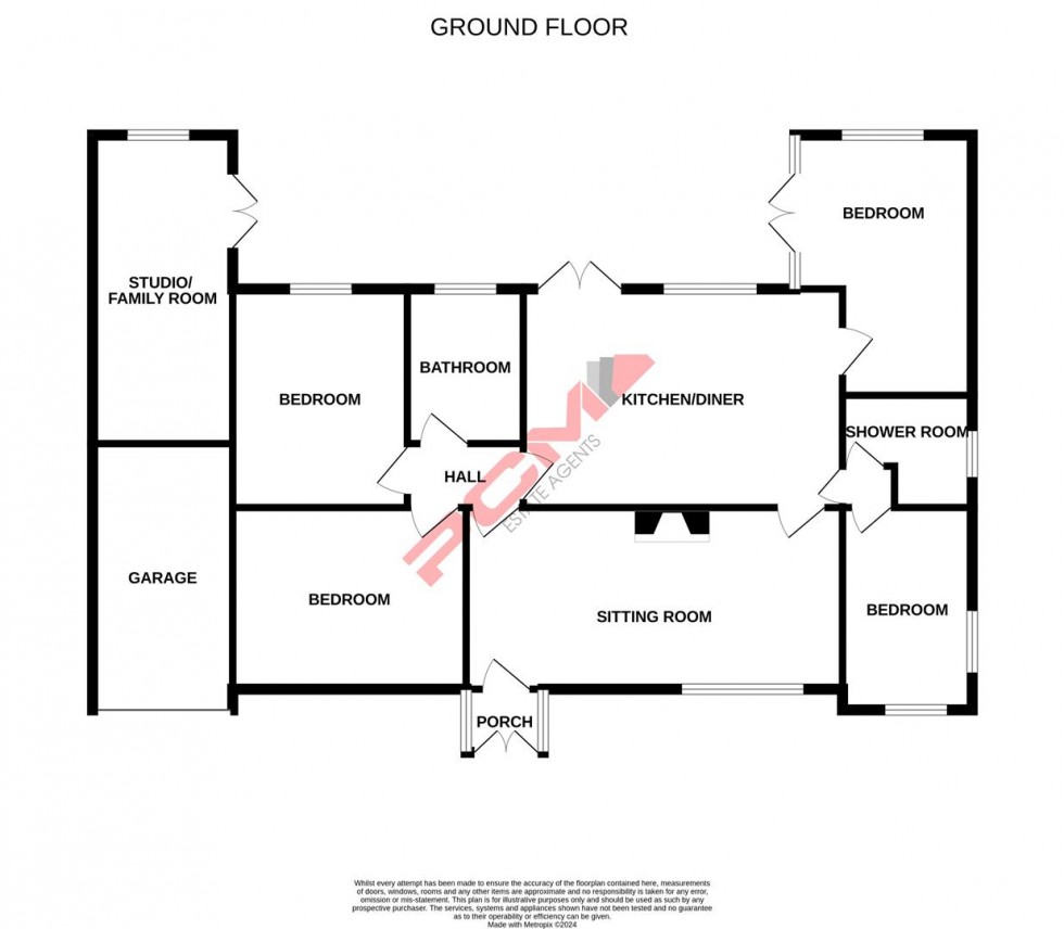 Floorplan for Channel Way, Fairlight, Hastings