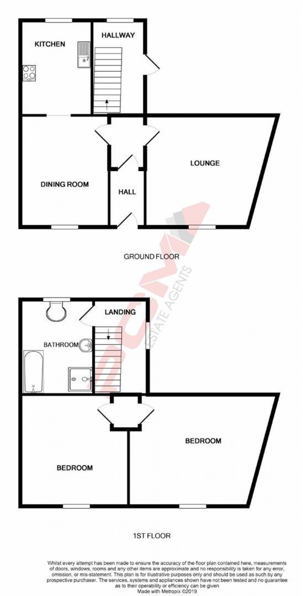 Floorplan for Cornfield Terrace, St. Leonards-On-Sea