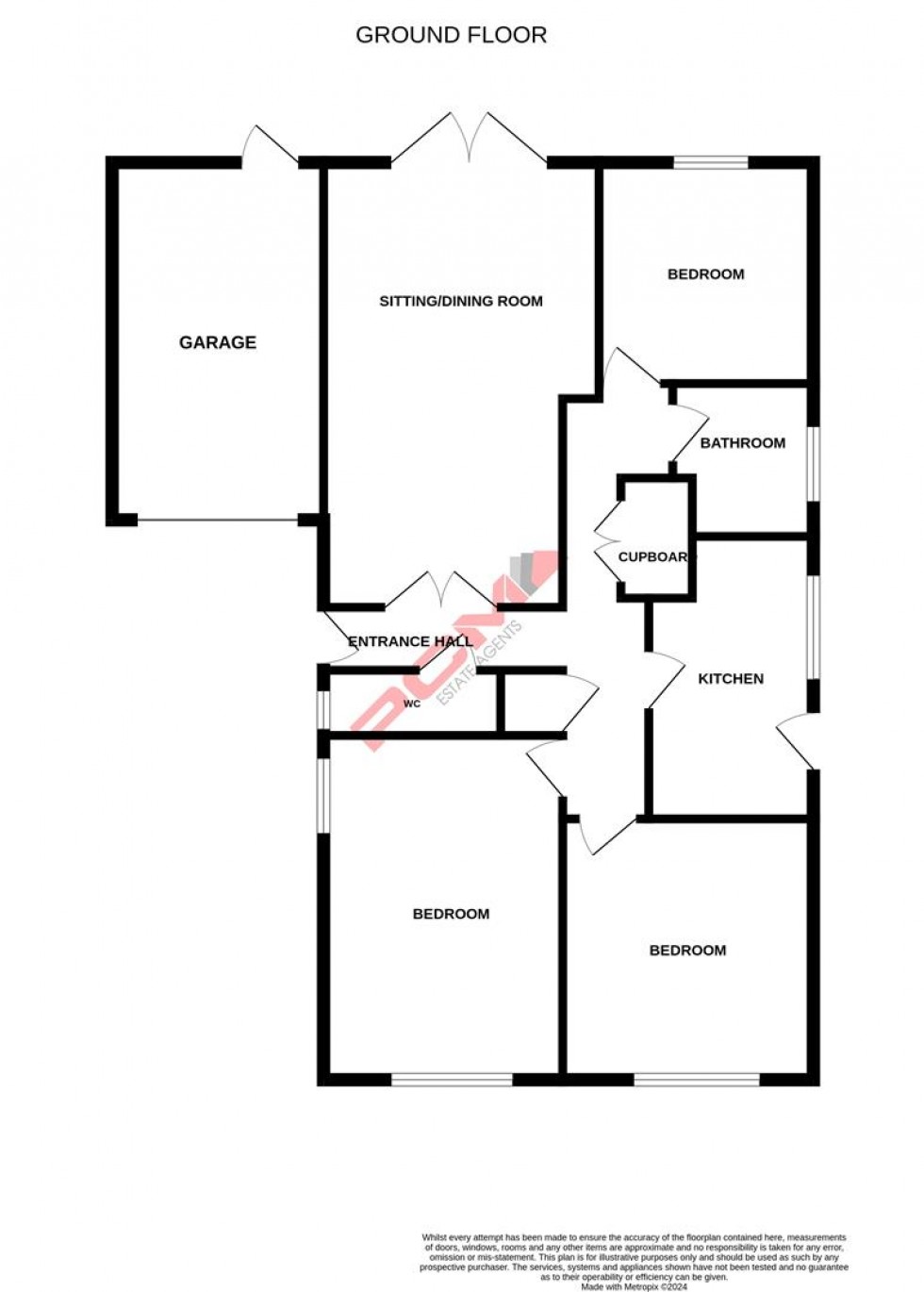 Floorplan for Oaklea Close, St. Leonards-On-Sea