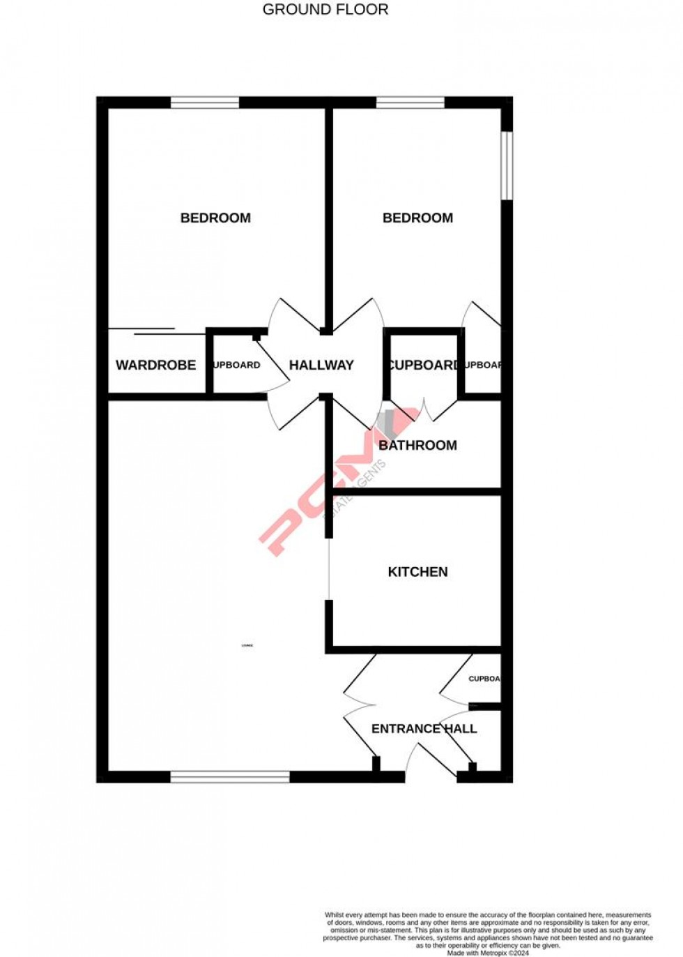 Floorplan for Osborne Close, Hastings