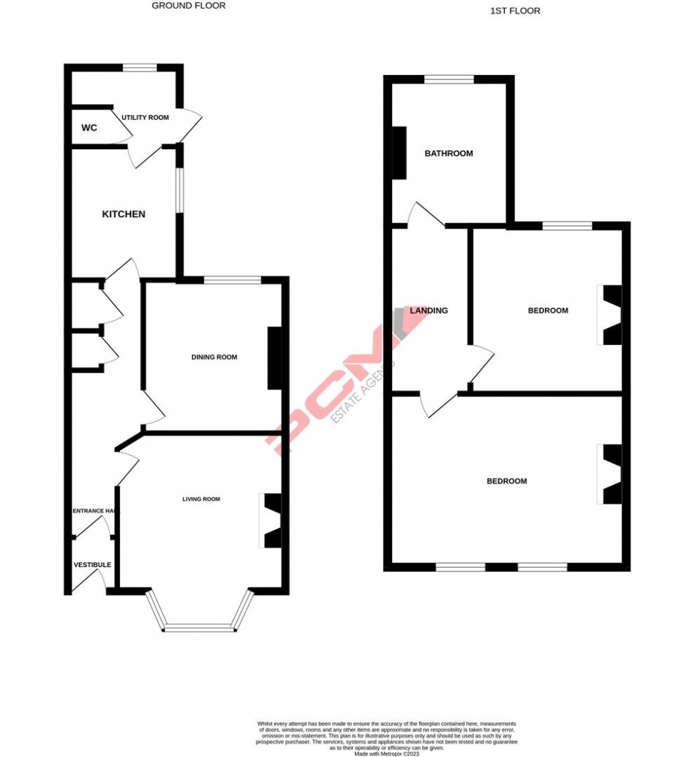 Floorplan for Priory Road, Hastings