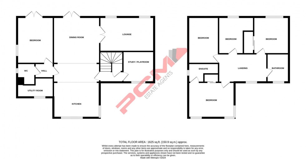 Floorplan for Pashley Gardens, Hastings