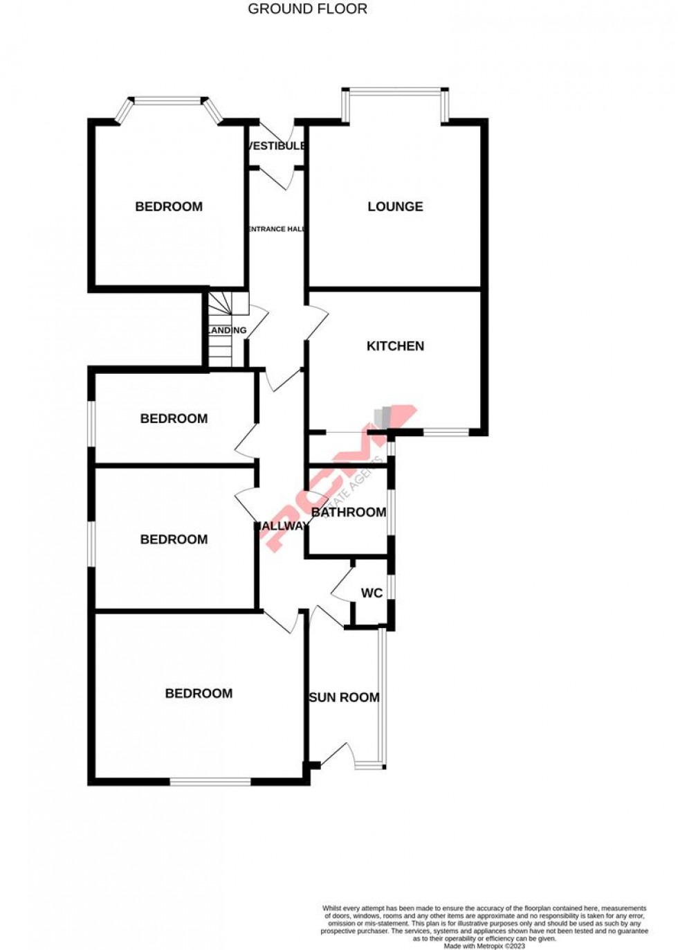 Floorplan for Priory Avenue, Hastings