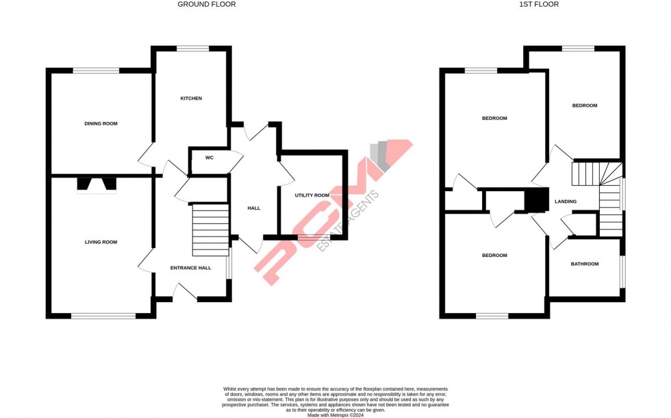 Floorplan for Churchill Avenue, Hastings