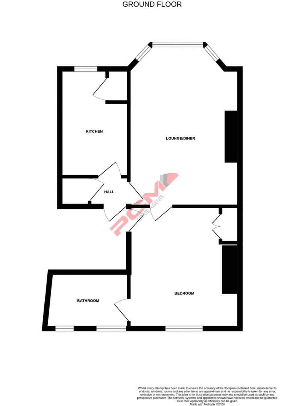 Floorplan for Milward Crescent, Hastings