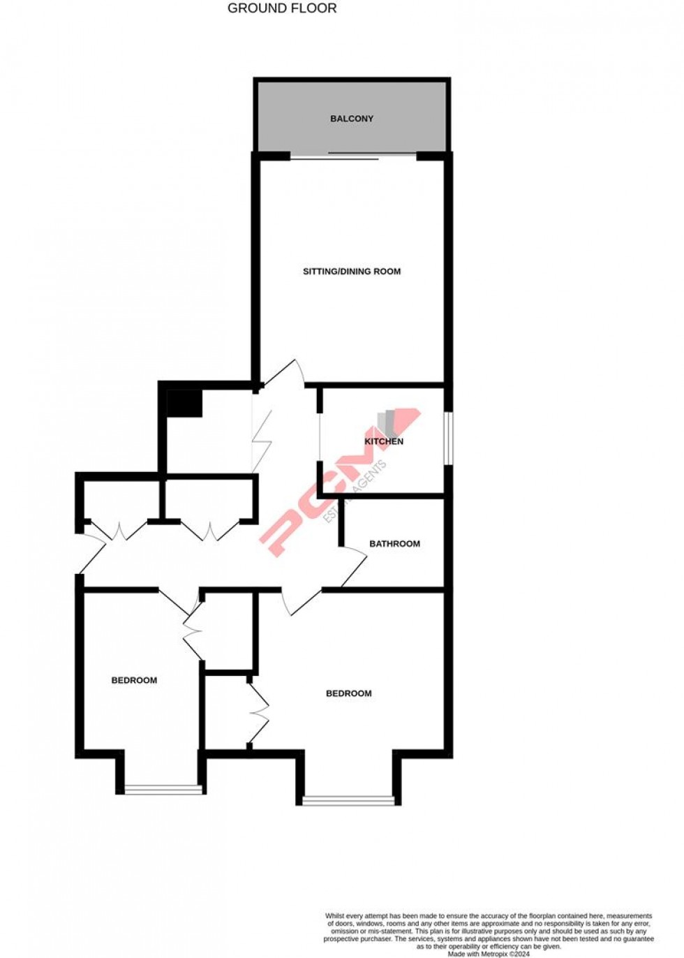 Floorplan for Wykeham Road, Hastings