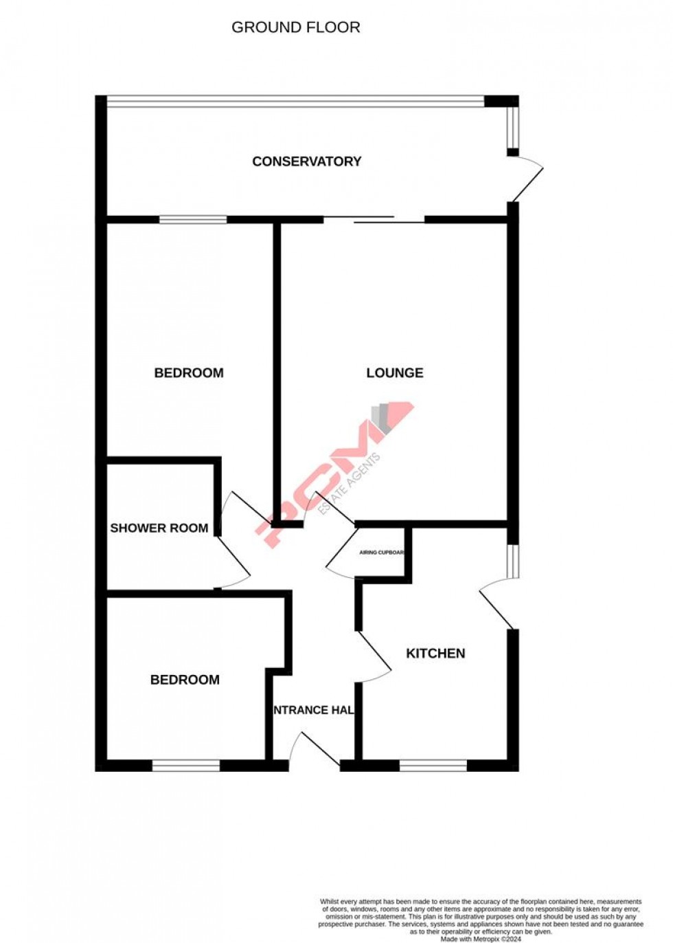 Floorplan for Piltdown Close, Hastings