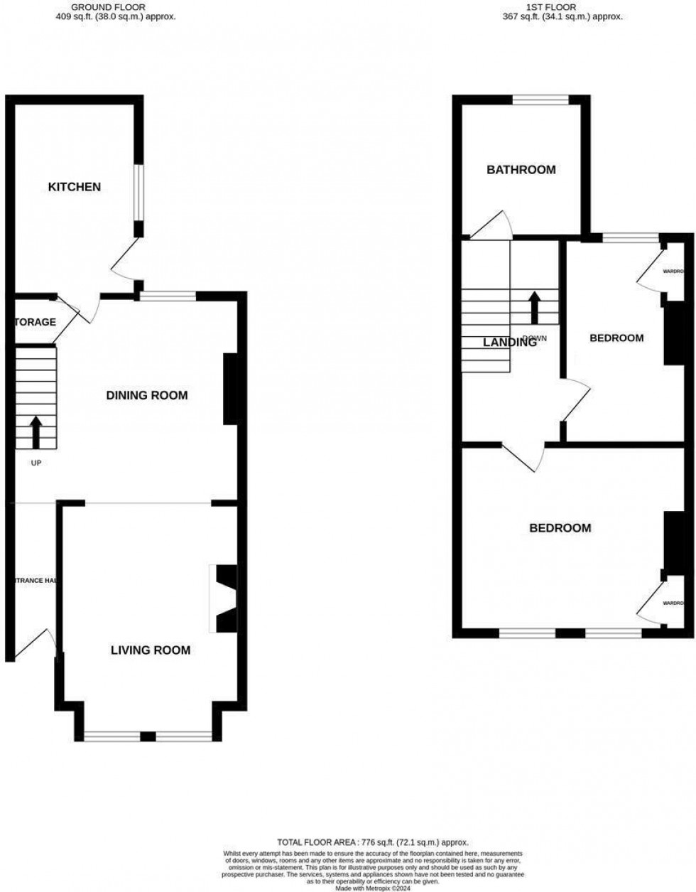 Floorplan for Percy Road, Hastings