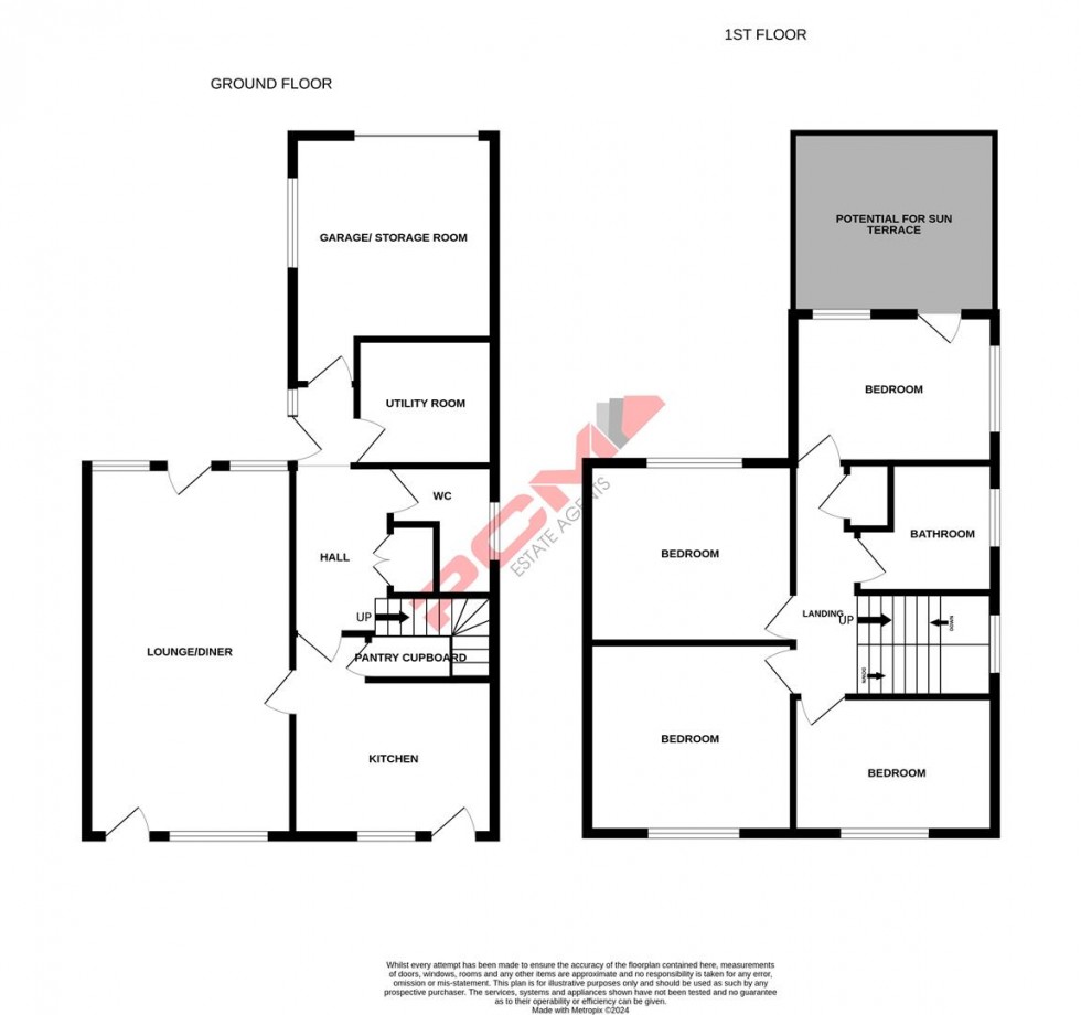 Floorplan for Ledsham Park, St. Leonards-On-Sea