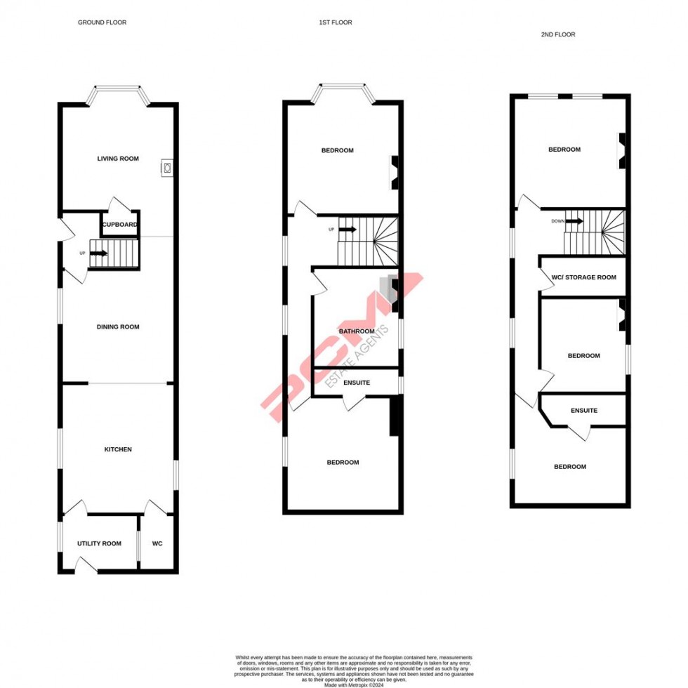 Floorplan for Priory Road, Hastings