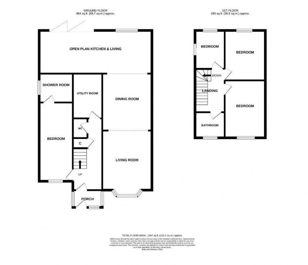 Floorplan for Hoads Wood Road, Hastings