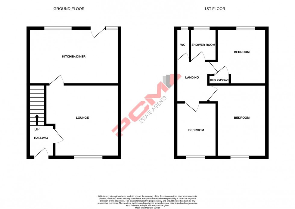 Floorplan for Malvern Way, Hastings