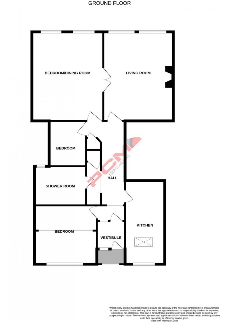 Floorplan for Hollington Park Road, St. Leonards-on-sea