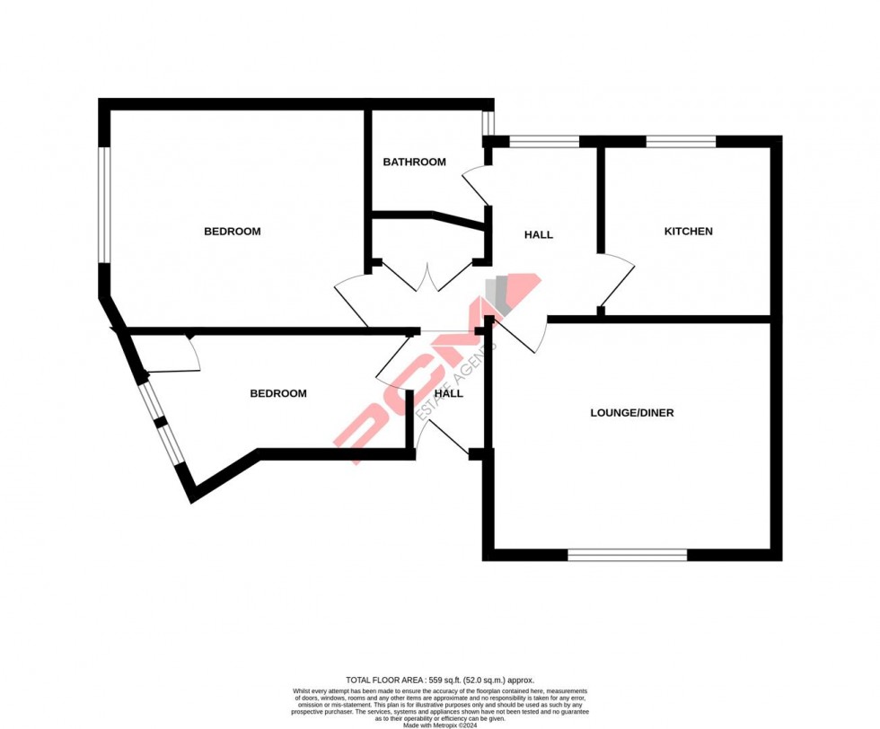 Floorplan for Alma Court, Sedlescombe Road North, St. Leonards-on-sea