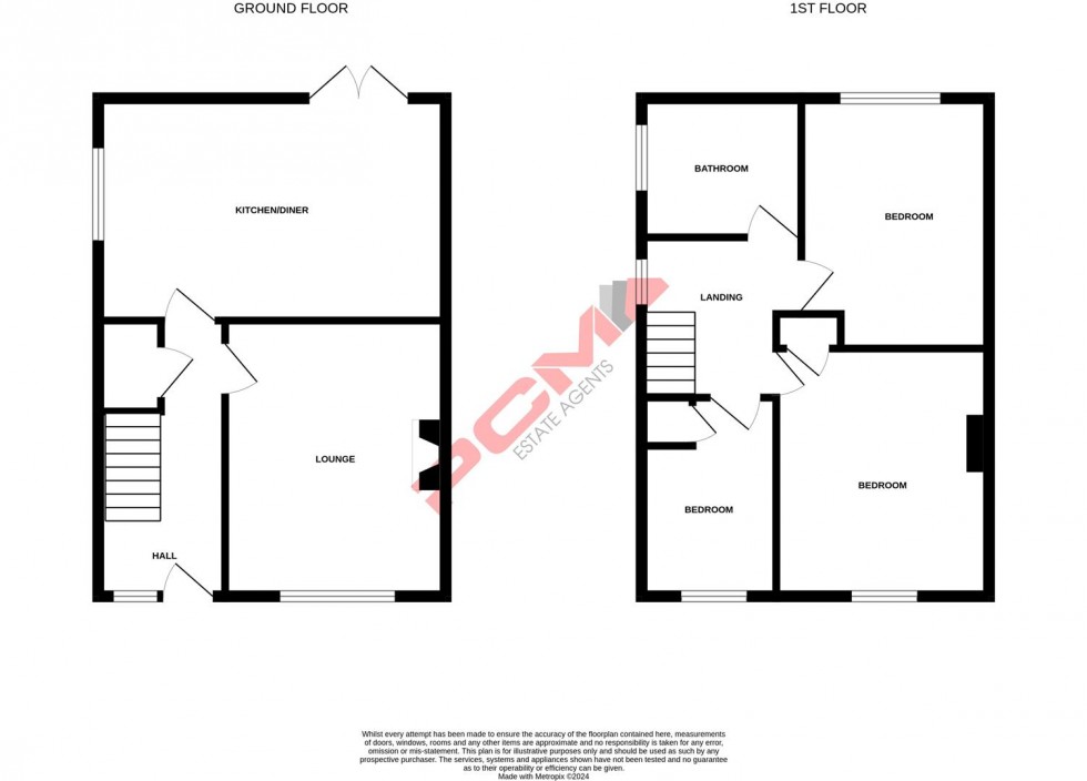 Floorplan for Abbotsfield Close, Hastings