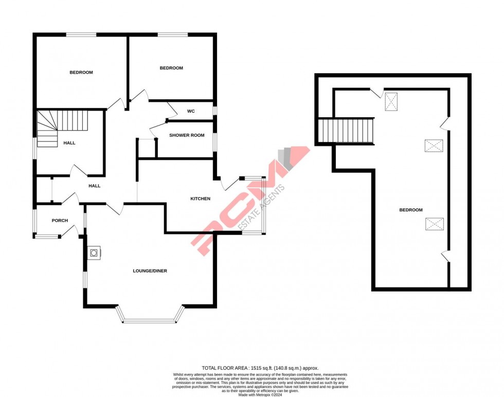 Floorplan for Knowle Road, Fairlight, Hastings