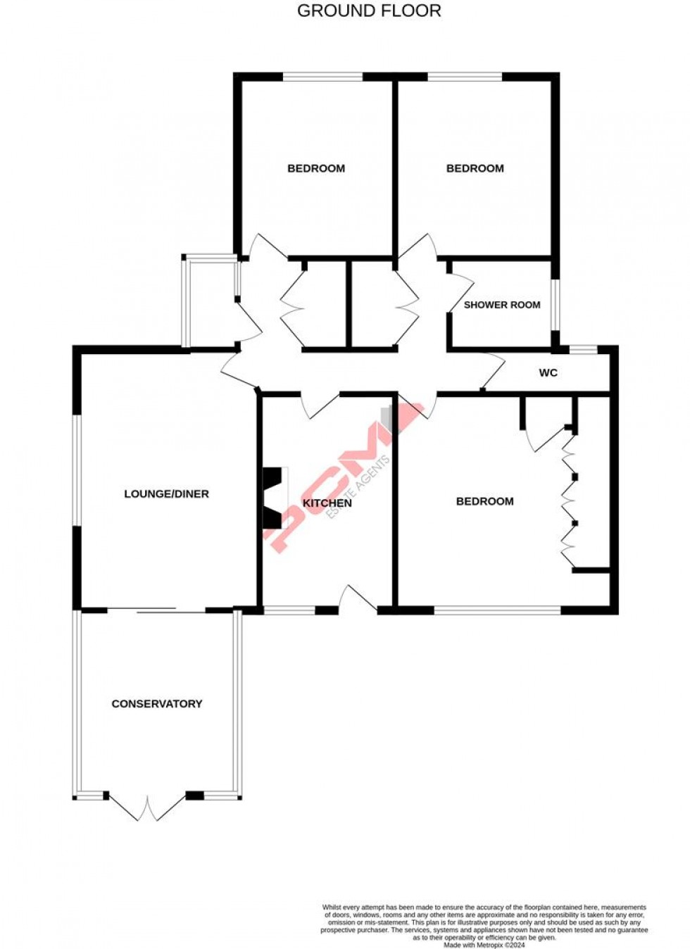 Floorplan for Langham Close, Hastings