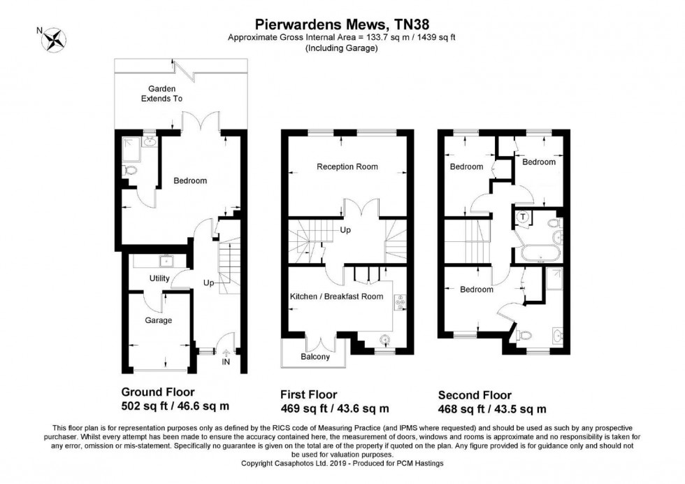 Floorplan for Pierwarden Mews, St. Leonards-On-Sea