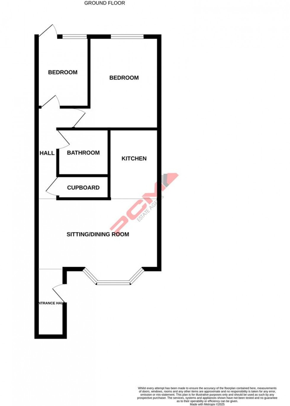 Floorplan for Priory Road, Hastings