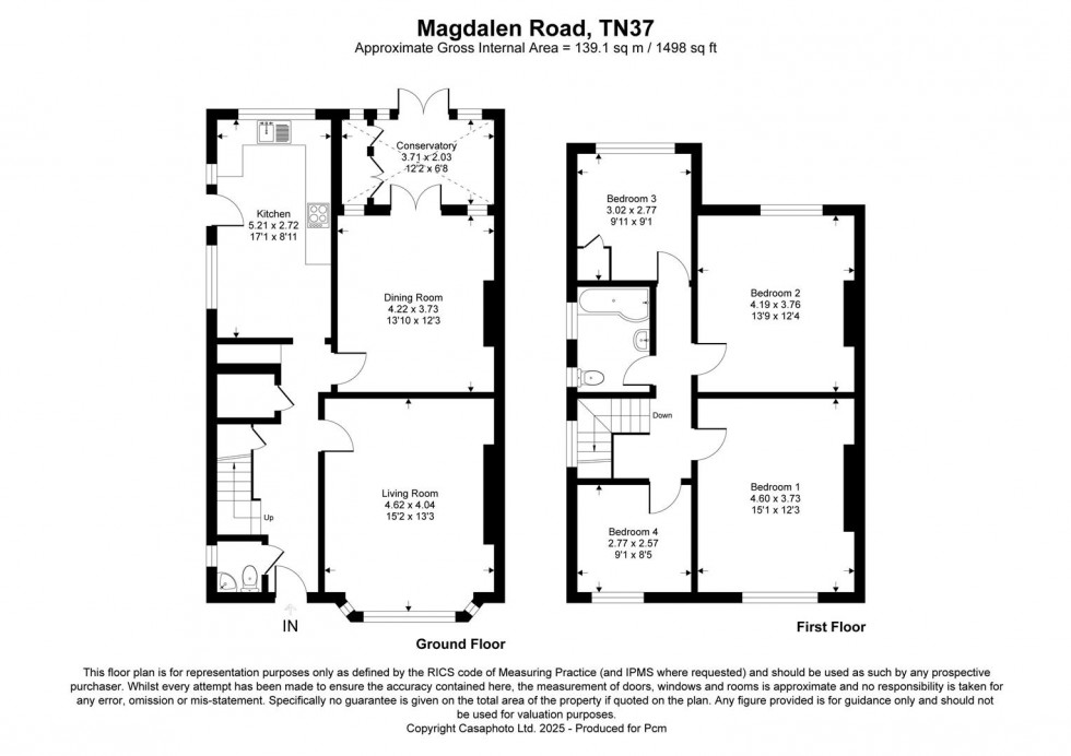 Floorplan for Magdalen Road, St. Leonards-On-Sea